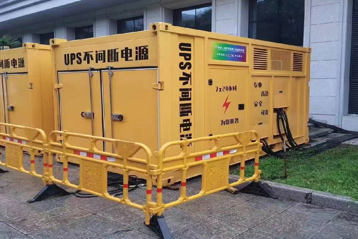 扶绥发电机租赁施工现场