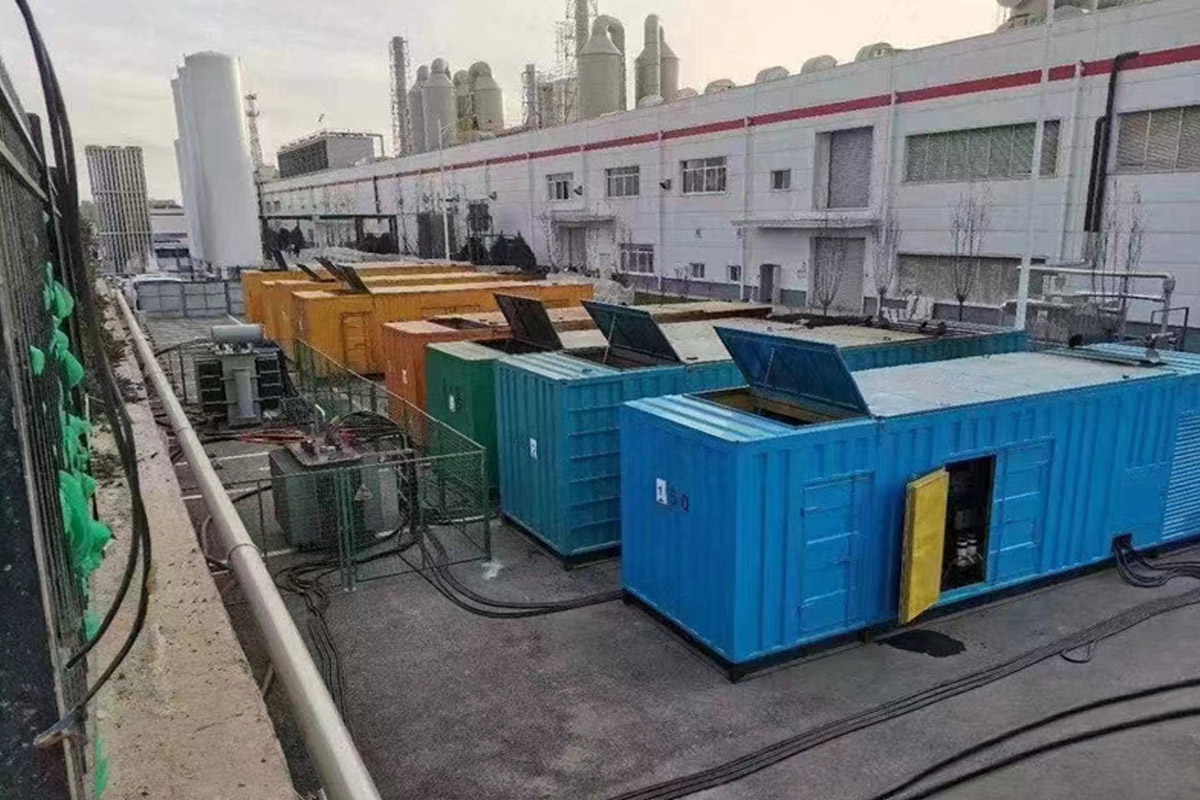 扶绥发电机租赁施工现场